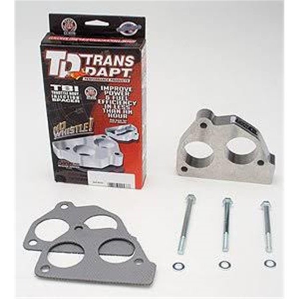 Trans-Dapt Wide Open TBI Spacer for Chevy, Black TR323217